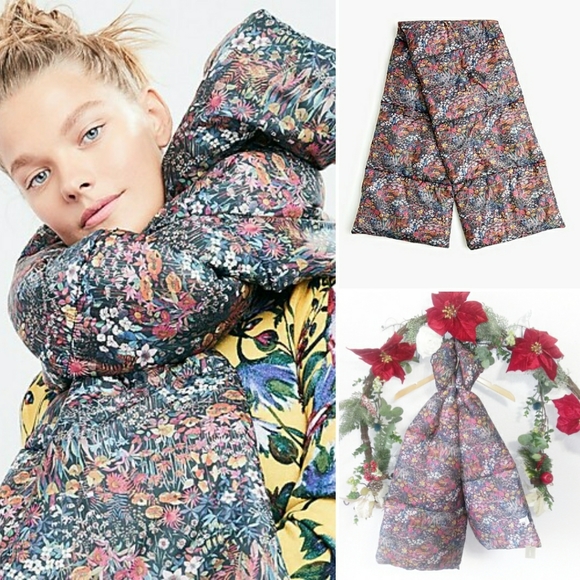 J. Crew Accessories - LOWESTPRICE J. Crew Puffer Scarf in Liberty Floral